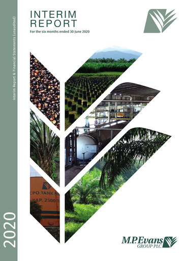 Miniature M.P. Evans Group PLC Rapport semestriel 2020-h1