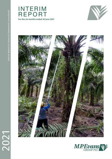 Miniature M.P. Evans Group PLC Rapport semestriel 2021-h1