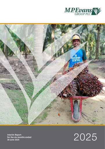 Miniature M.P. Evans Group PLC Rapport semestriel 2025-h1