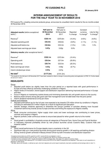 Thumbnail PZ Cussons plc Half-year Report 2018-2019-h1