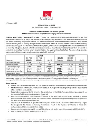 Thumbnail PZ Cussons plc Half-year Report 2022-2023-h1