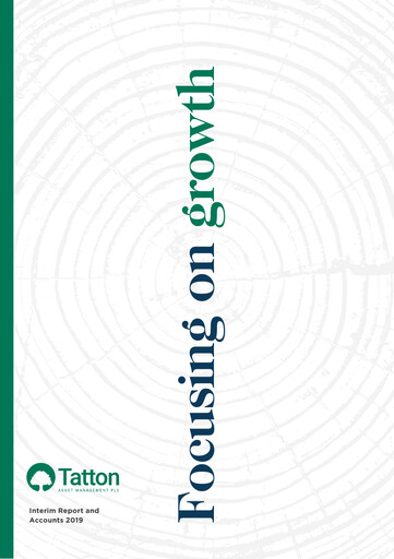 Miniature Tatton Asset Management Rapport semestriel 2019-h1