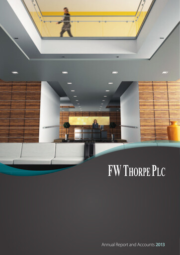 Thumbnail FW Thorpe Plc Annual Report 2013
