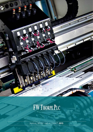 Thumbnail FW Thorpe Plc Annual Report 2015