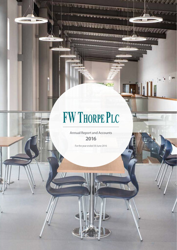 Thumbnail FW Thorpe Plc Annual Report 2016