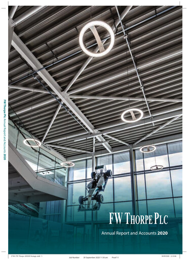 Thumbnail FW Thorpe Plc Annual Report 2020