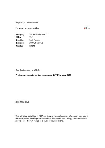 Vorschaubild FD Technologies Jahresbericht 2005