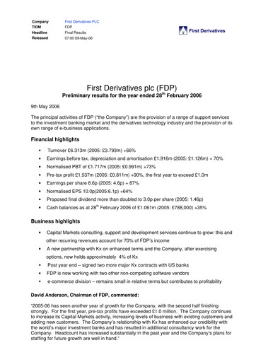 Vorschaubild FD Technologies Jahresbericht 2006