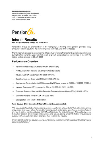 Vorschaubild PensionBee Group Halbjahresbericht 2023-h1