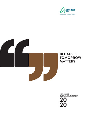 Miniature Ascendas Reit Rapport de durabilité 2020
