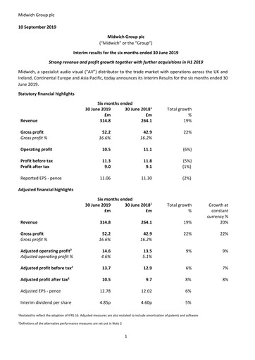 Thumbnail Midwich Group Half-year Report 2019-h1