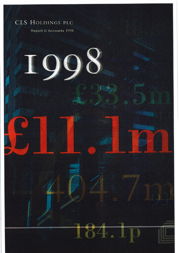 Thumbnail CLS Holdings plc Annual Report 1998