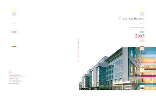 Thumbnail CLS Holdings plc Annual Report 2003