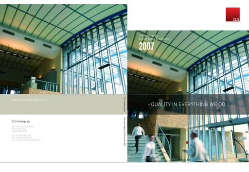 Thumbnail CLS Holdings plc Annual Report 2007