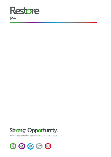 Thumbnail Restore plc Annual Report 2020