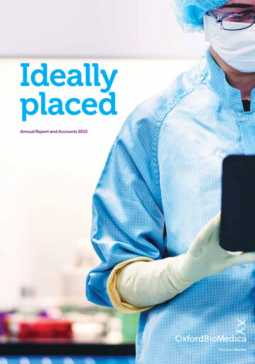 Thumbnail Oxford Biomedica Annual Report 2015