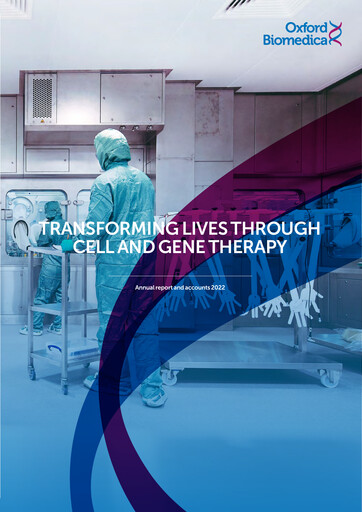 Thumbnail Oxford Biomedica Annual Report 2022