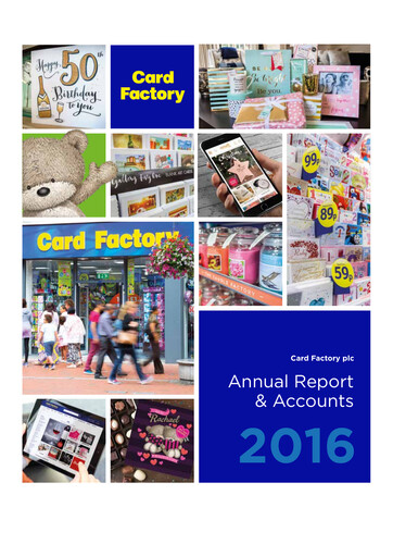 Thumbnail Card Factory plc Annual Report 2016