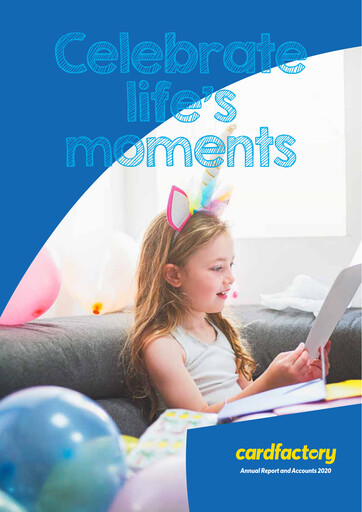 Thumbnail Card Factory plc Annual Report 2020