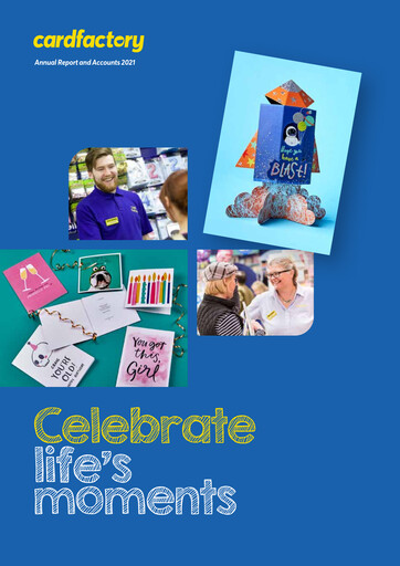Thumbnail Card Factory plc Annual Report 2021