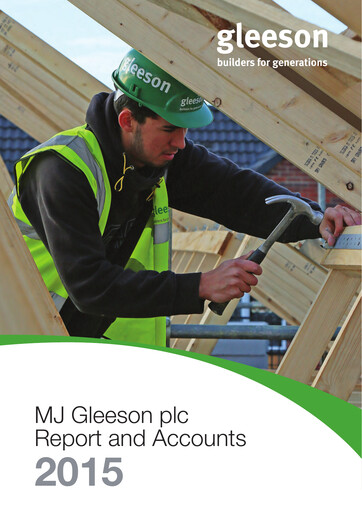Thumbnail MJ Gleeson plc Annual Report 2015