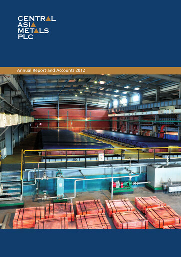 Thumbnail Central Asia Metals Annual Report 2012