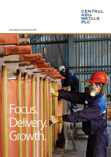 Thumbnail Central Asia Metals Annual Report 2013