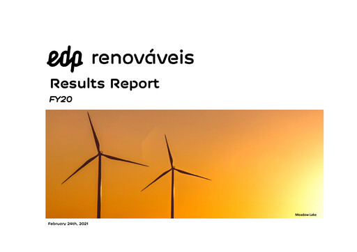 Miniature EDP Renováveis Rapport financier 2020