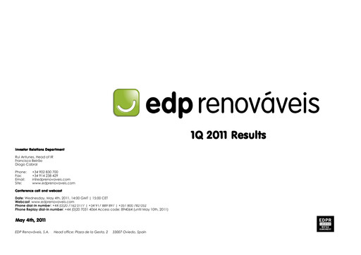 Thumbnail EDP Renováveis Quarterly Report 2011-q1