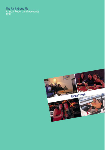 Thumbnail The Rank Group Annual Report 1999
