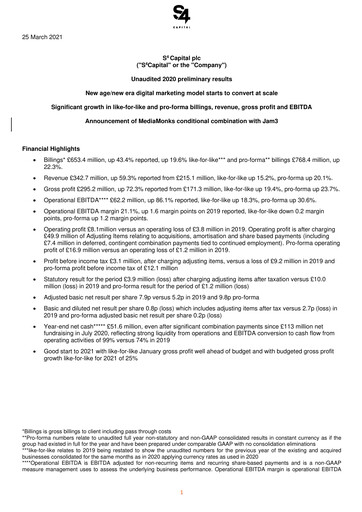 Thumbnail S4 Capital Financial Report 2020