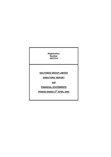 Thumbnail Halfords Group Annual Report 2004