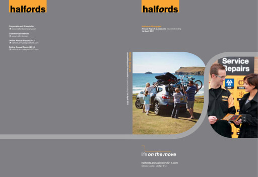 Thumbnail Halfords Group Annual Report 2011