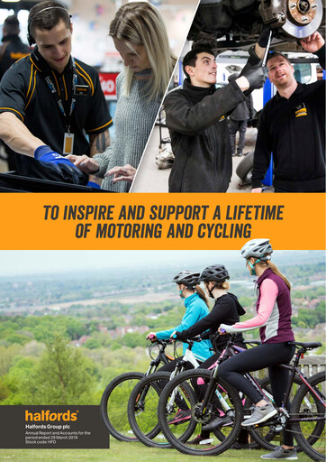 Thumbnail Halfords Group Annual Report 2019
