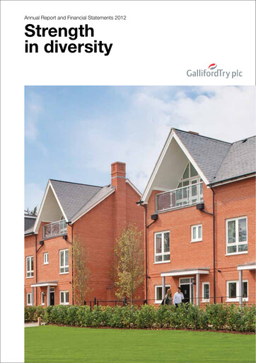 Thumbnail Galliford Try Annual Report 2012