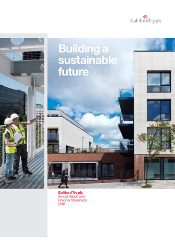 Thumbnail Galliford Try Annual Report 2016
