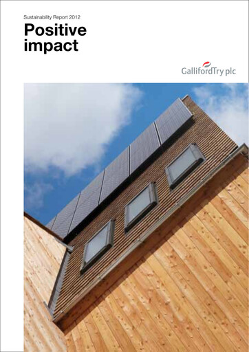 Thumbnail Galliford Try Sustainability Report 2012