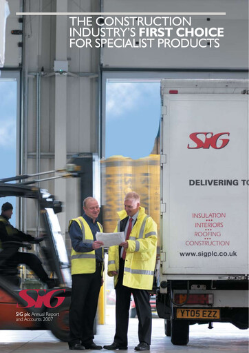 Thumbnail SIG plc Annual Report 2007