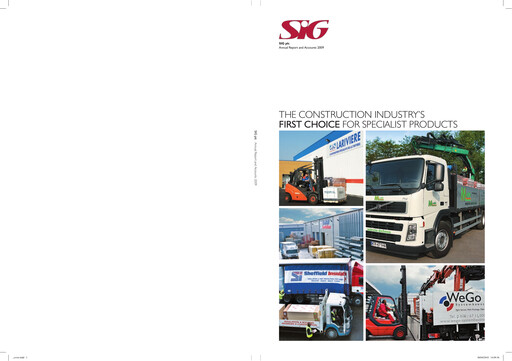 Thumbnail SIG plc Annual Report 2009