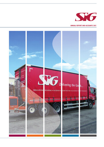 Thumbnail SIG plc Annual Report 2012