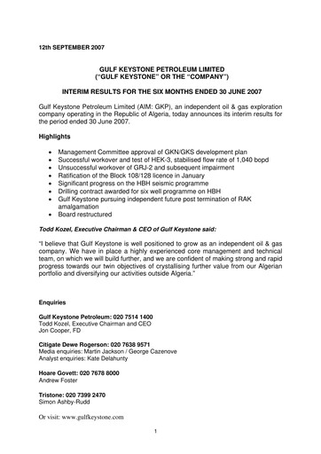 Thumbnail Gulf Keystone Petroleum Half-year Report 2007-h1