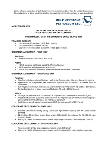 Thumbnail Gulf Keystone Petroleum Half-year Report 2009-h1