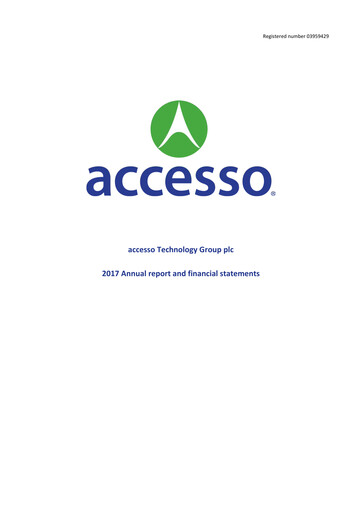 Thumbnail accesso Technology Group Annual Report 2017