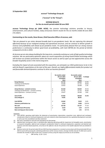 Thumbnail accesso Technology Group Half-year Report 2022-h1