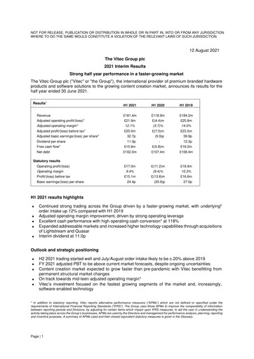 Thumbnail Videndum Plc Half-year Report 2021-h1