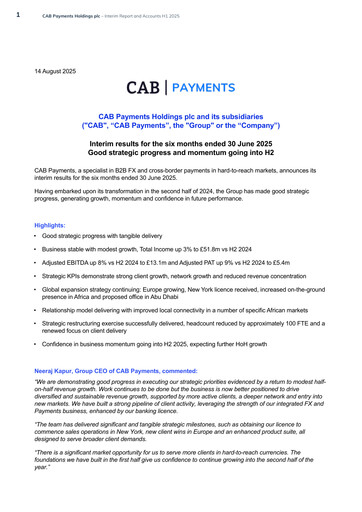Miniature CAB Payments Rapport semestriel 2025-h1