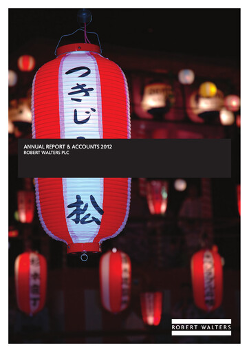 Thumbnail Robert Walters Annual Report 2012