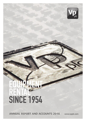 Thumbnail Vp plc Annual Report 2018