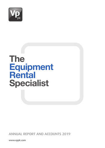 Thumbnail Vp plc Annual Report 2019