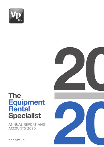 Thumbnail Vp plc Annual Report 2020